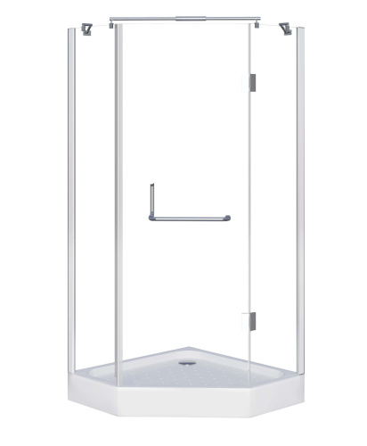 Душевой уголок Grossman Classic GR-8090 90х90 стекло прозрачное профиль белый без поддона